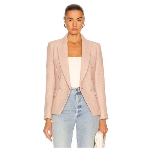 L'AGENCE Jackets & Blazers - L'Agence Kenzie Double Breasted Blazer in Petal Pink Size 6 Old Money